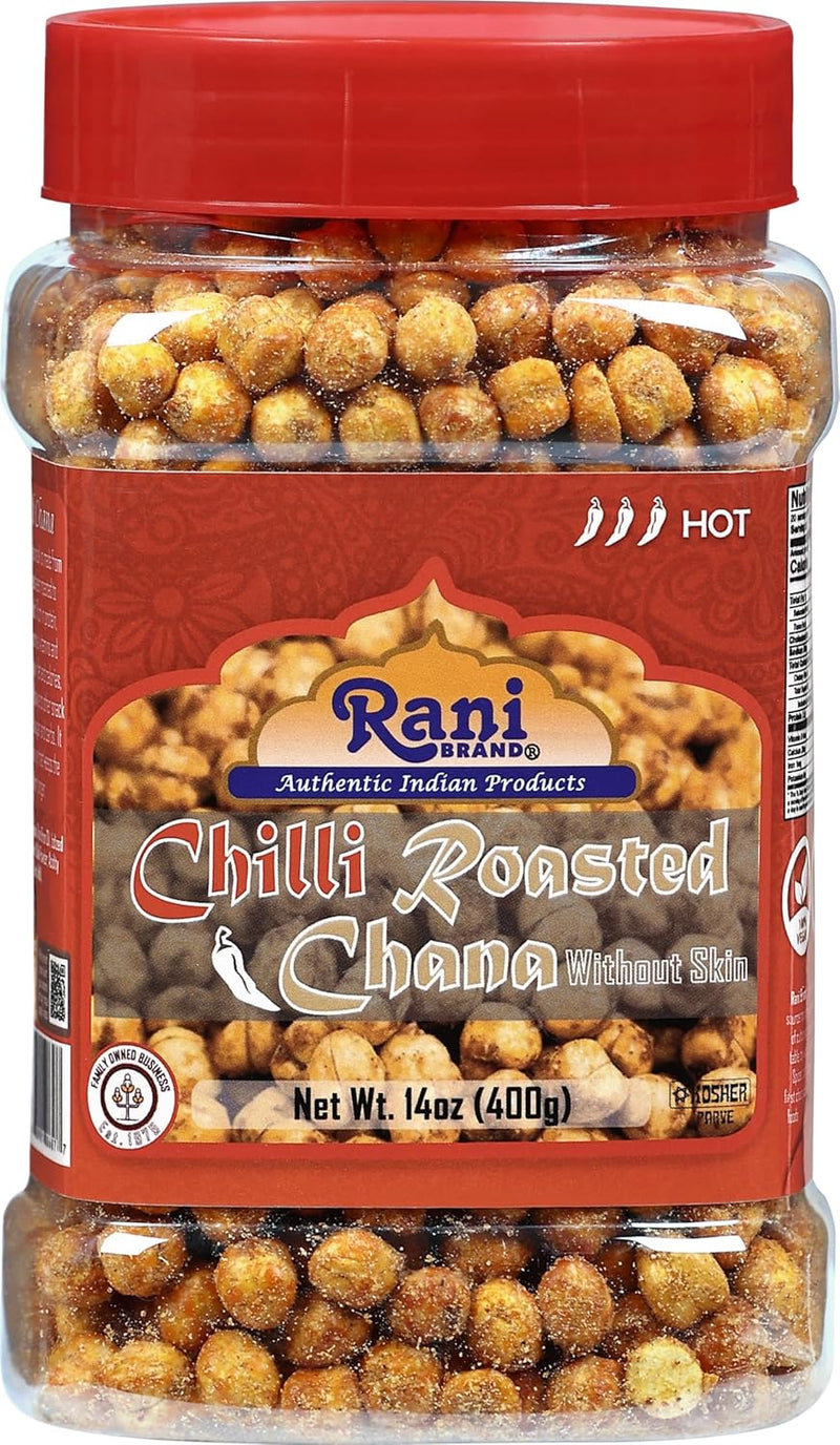 Rani Roasted Chana (Chickpeas) Sweet Mix Flavor 14oz (400g) PET Jar ~ All Natural | Vegan | No Preservatives | Gluten Friendly | Indian Origin | Ready to Eat