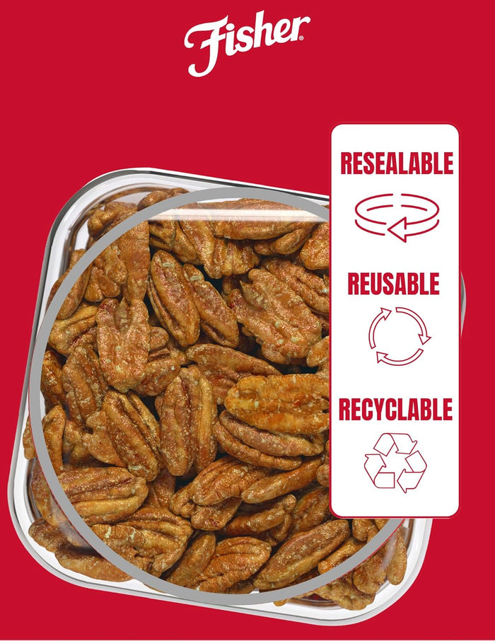 Fisher Snack Glazed Pecans Candied, 24 oz (Pack of 1), Junior Mammoth Candied Pecans, Perfect for Gifting or Personal Enjoyment, Crunchy, and Irresistibly Sweet