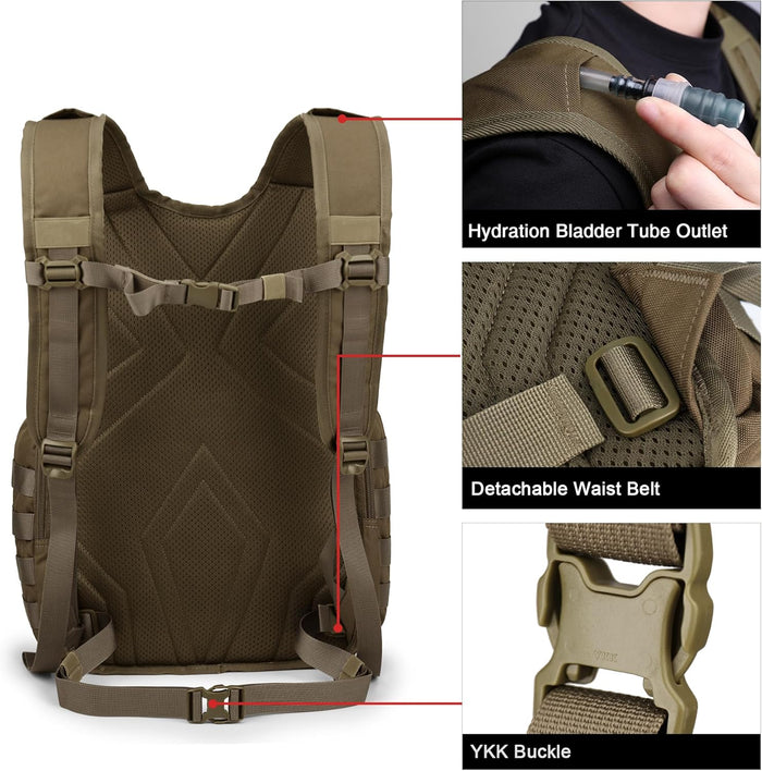 Mardingtop 25L Tactical Backpacks Molle Hiking daypacks for Camping Hiking Military Traveling Motorcycle