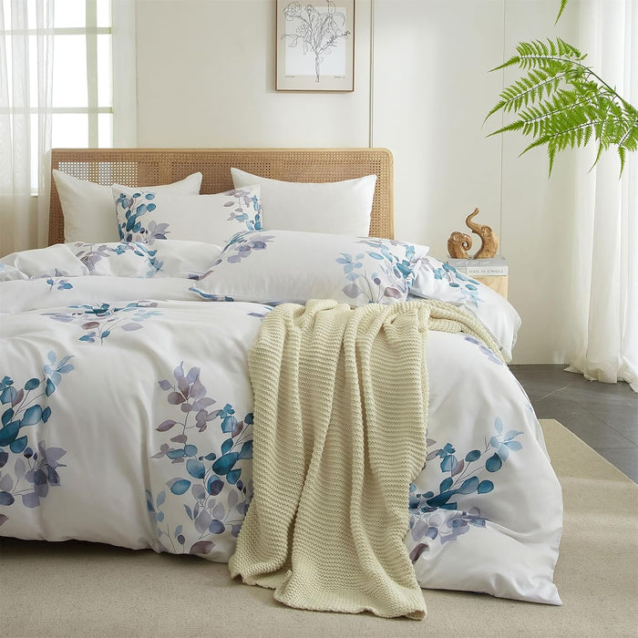 mixinni Leopard Print Queen Size Comforter Set-3 Pieces Animal Cheetah Printed Comforter Sexy Soft Fluffy Brown/Black Floral Print Bedding Set with 2 Pillowcases for All Season-Queen Size