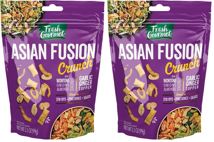 Fresh Gourmet Vegan Bacon-Less Bits - 3.5 oz Plant-Based Topping for Salads, Potatoes, Soups, and More | Soy-Free, Kosher, and Smoky Flavor | Resealable Pouch