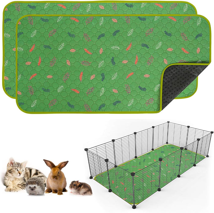 Sunheir Washable Pee Pads for Dogs , Thick Heavy Absorbency Reusable, Prevent Leakage, Waterproof , Non-Slip Pee Pads for Puppy Playpen, Crate, Whelping Box, Potty Training, Grey, 2 packs