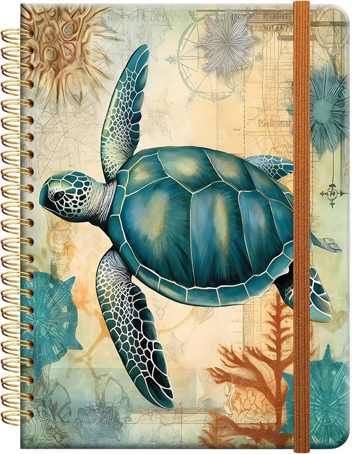 Ruled Spiral Writing Notebook,A5 Hardcover Lined College Journal for Women Lady Girl,Strong Twin-Wire Binding with Premium Paper,8.4" X 6",Perfect for School,Office,Home Gifts(watercolor roes floral)