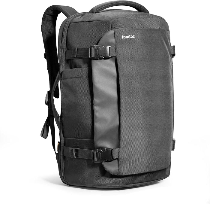 tomtoc Travel Backpack 40L, TSA Friendly Flight Approved Carry-on Luggage Hand Water-resistant Lightweight Business Rucksack, Durable Large Weekender Bag Daypack Fits 17.3 Inch Laptop, PFAS Free