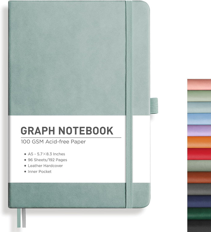 RETTACY Lined Journal Notebook, 192 Numbered Pages, A5 Medium Size (5.7'' x 8.3''), for Men & Women, Journaling, Writing, Work & Office, Leather Hardcover, 100 GSM Thick Paper (Brown)