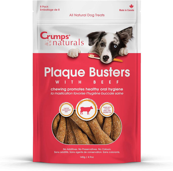Crumps' Naturals Pbb- Bacon Dental Dog Treats (18 Pack), 4.5"