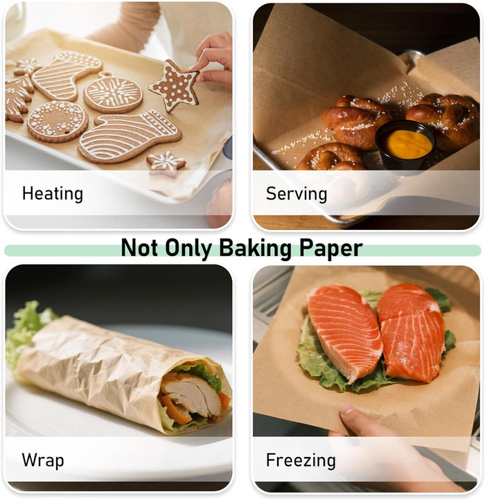 1000 Pcs, 16-3/8" x 24-3/8" Non-Stick Precut Parchment Paper Baking Sheets Full Pan liner for Bake (Unbleached)