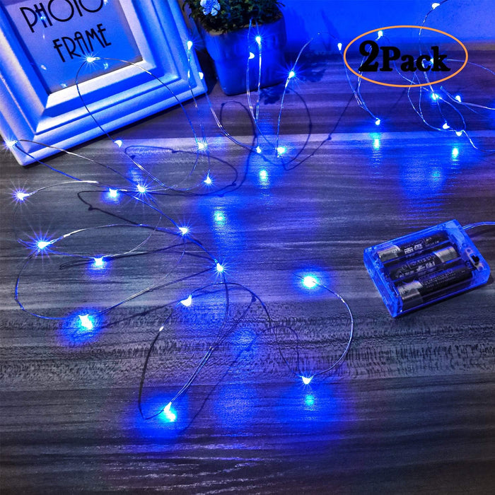 Led Fairy Lights Battery Operated, 1 Pack Mini Battery Powered Copper Wire Starry Fairy Lights for Bedroom, Christmas, Parties, Wedding, Centerpiece, Decoration (5m/16ft Warm White)