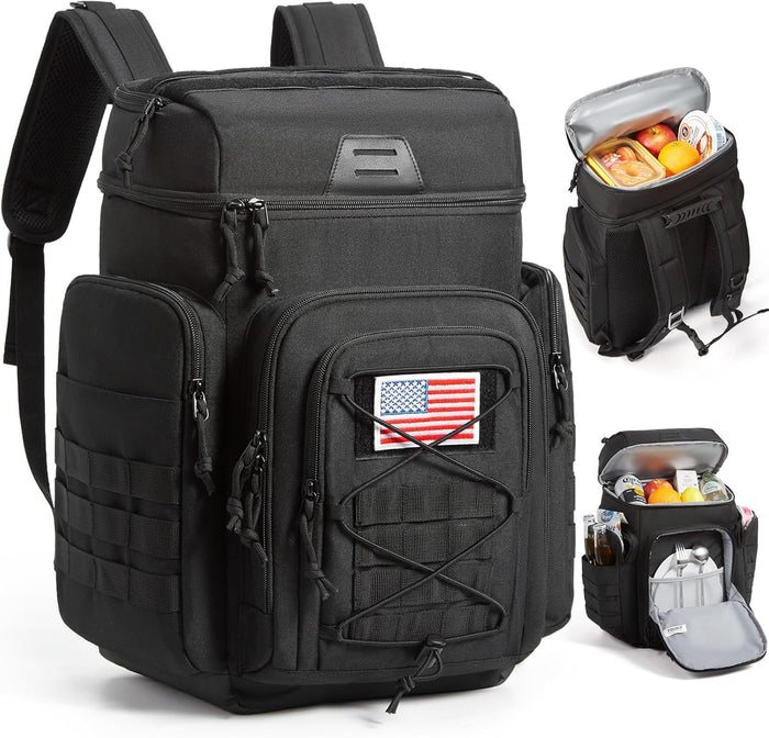 TOURIT 42 Can Tactical Cooler Backpack – Insulated for 16H Ice Retention, Leakproof, Multi-Pocket with DIY Hook & Loop Panel