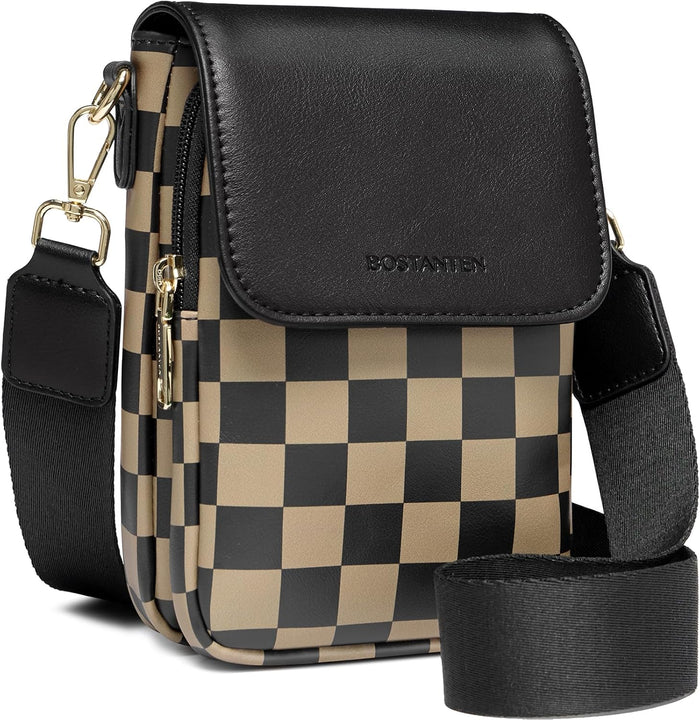 BOSTANTEN Small Crossbody Bags for Women Cell Phone Purse Leather Wallet Handbags with Card Slots