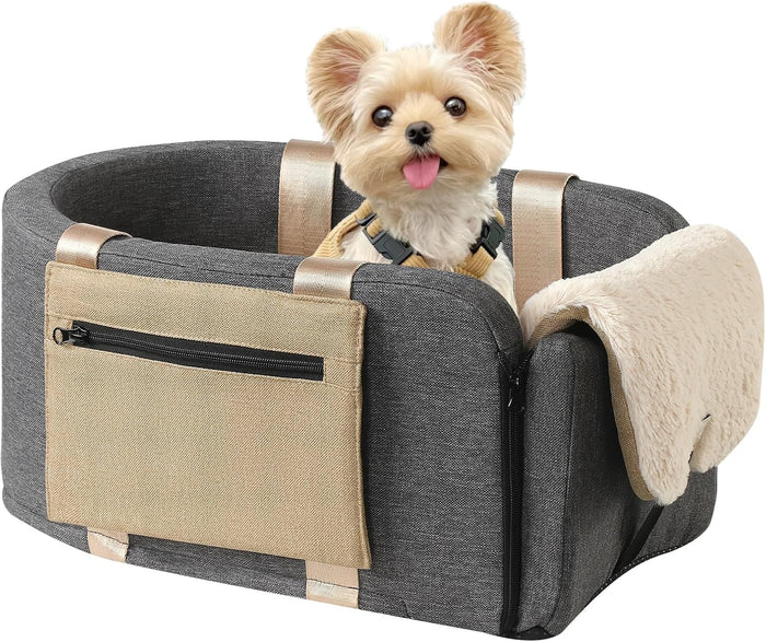 Large Console Dog Car Seat - Truck Dog Booster Seats for Big Console Vehicles Large Space for Dogs UP to 18lbs, Pretty Sturdy Pet Car Seat Designed for Pickup and Trucks