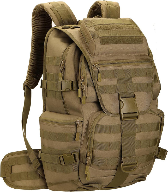 100L Camping Hiking Backpack,Molle military Tactical rucksack backpack,Waterproof Lightweight Hiking Backpack (Woodland Camo-C)