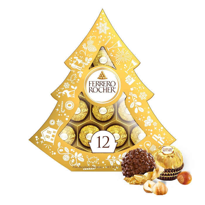 Ferrero Collection, 12 Count, Premium Gourmet Assorted Hazelnut Milk Chocolate, Dark Chocolate and Coconut, 4.6 oz