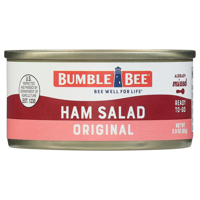 Bumble Bee Snack On The Run Ham Salad with Crackers Kit, 3.5 oz - Ready to Eat, Spoon Included - Shelf Stable & Convenient Protein Snack