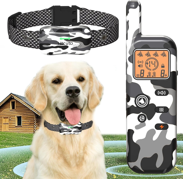 GT1-Wireless Dog Fence & Ultrasonic Training Collar - 1160-Yard Adjustable Boundary for Outdoor, 4 Modes (Beep/Vibration/Static/Ultrasonic), Waterproof, 185-Day Standby-1 Dog