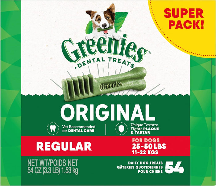 Greenies Original Regular Dental Dog Treats, 36 oz. Pack (36 Treats)