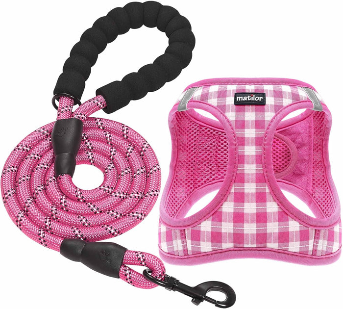 Dog Harness Step-in Breathable Puppy Cat Dog Vest Harnesses for Small Medium Dogs Blue