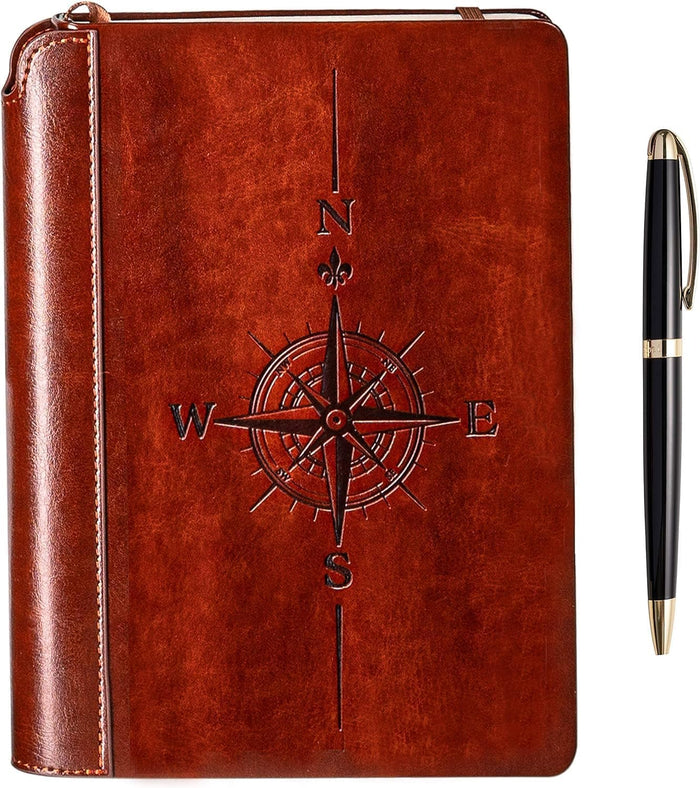 SETTINI® Tree of Life Journal Gift Set - Hardcover Vegan Leather, Unique Pen Holder, Lined, 192 Pages, 6 x 8.5 inches - Includes Pen for Writing and Travel - Christmas Gifts
