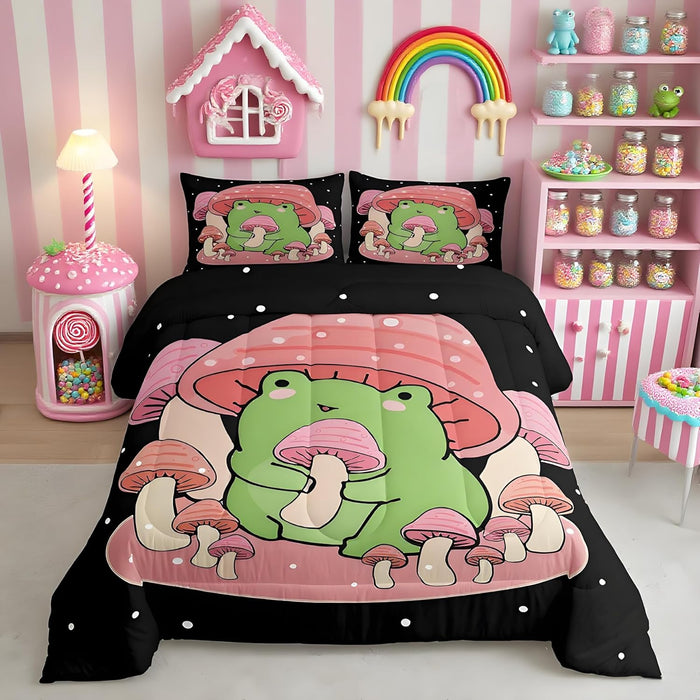 Feelyou Kids Dragon Comforter Set Queen Size, Green Dragon Bedding Set for Kids Boys Girls Boho Duvet Insert Room Decor 3Pcs