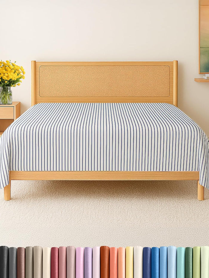 King Size Flat Sheet - Hotel Quality Top Flat Bed Sheet Only - Ultra-Soft, Comfy, Breathable & Cooling - Fade & Wrinkle Free - Easy-Care, Stain & Shrink Resistant Bedding - Easy-Fit & Oeko-Tex - Brown