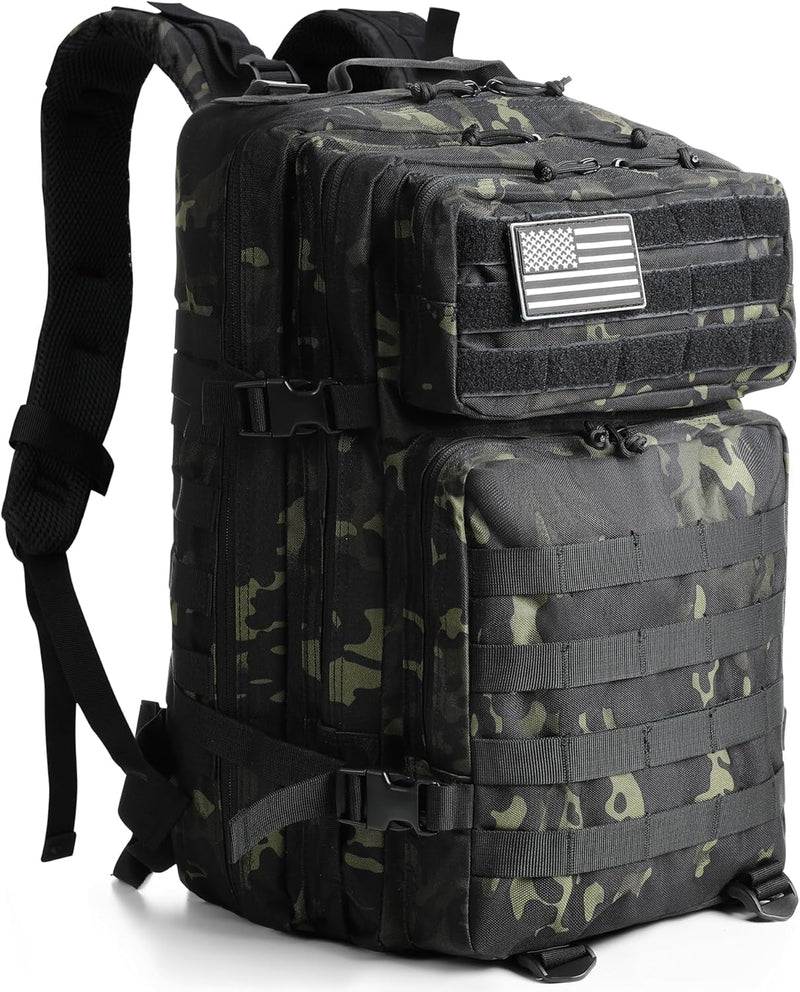 Military Tactical Backpack for Men 45L Molle Army 3 Days Assault Pack Bug Out Bag Water Resistant