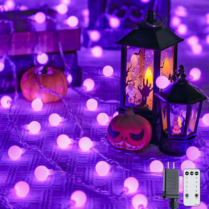 JMEXSUSS 100 LED Connectable Globe String Lights Indoor Bedroom, 33ft Warm White Christmas String Lights Plug in with Remote, 8 Modes Hanging Fairy Lights Outdoor for Room Classroom Dorm Party Decor