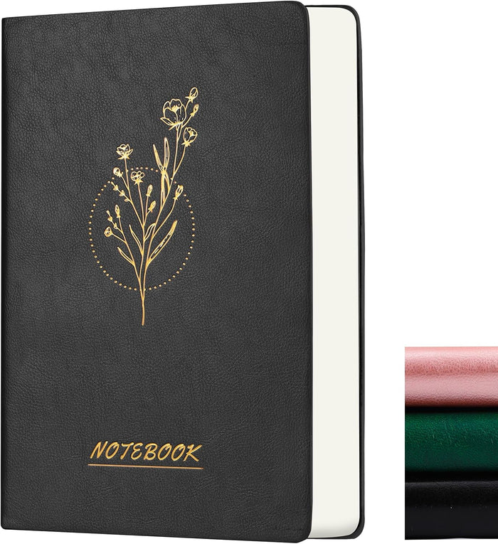 2026 Leather Vintage Journal Notebook,300 Pages,Leather Softcover Lined Journal Notebooks for Women Men,Notebook Journals for Writing Travel,Business,Office,5.7'' X 8.3'',Black