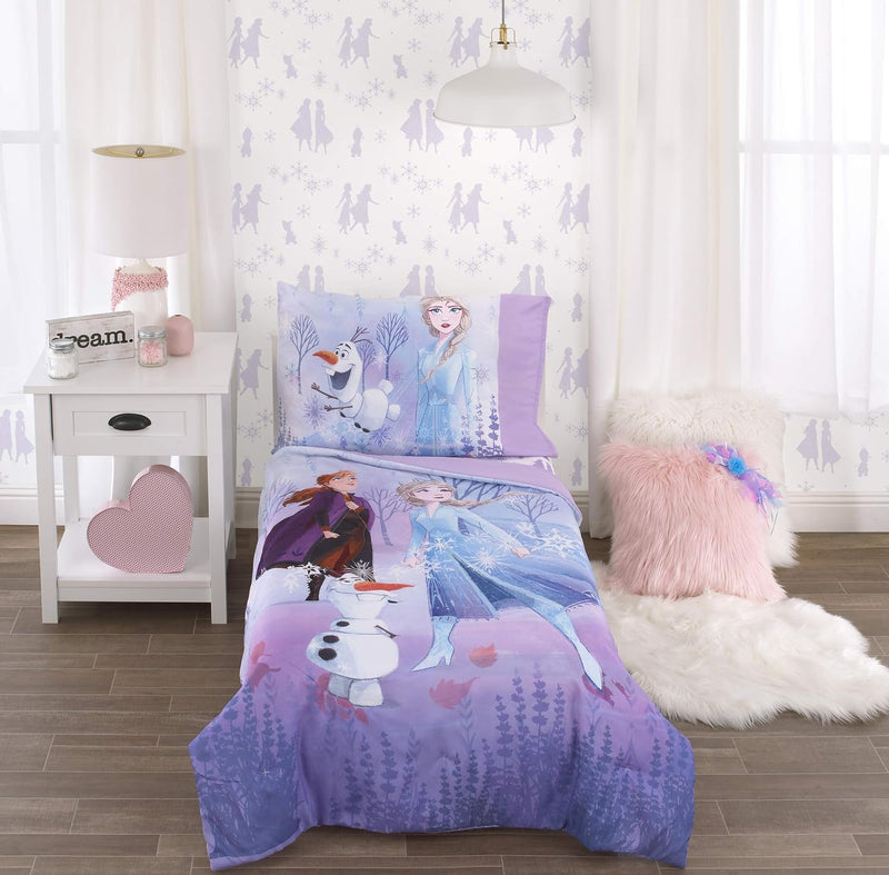 Disney Pretty Princess Toddler Bed, 4 Piece Set, Pink
