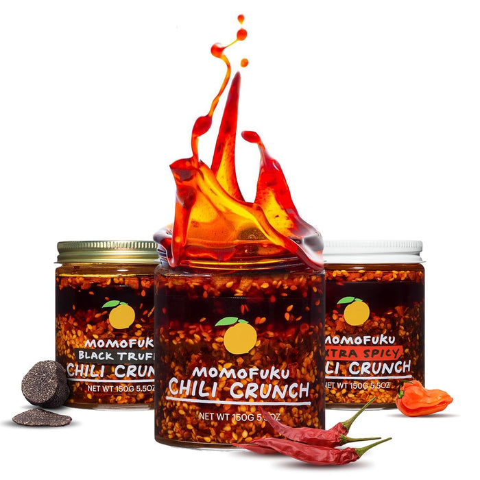 Momofuku Chili Crunch by David Chang, (5.5 Ounces), Chili Oil with Crunchy Garlic and Shallots, Spicy Chili Crisp