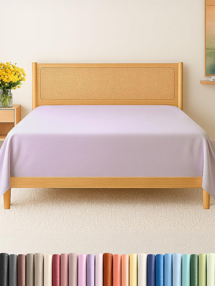 King Size Flat Sheet - Hotel Quality Top Flat Bed Sheet Only - Ultra-Soft, Comfy, Breathable & Cooling - Fade & Wrinkle Free - Easy-Care, Stain & Shrink Resistant Bedding - Easy-Fit & Oeko-Tex - Brown