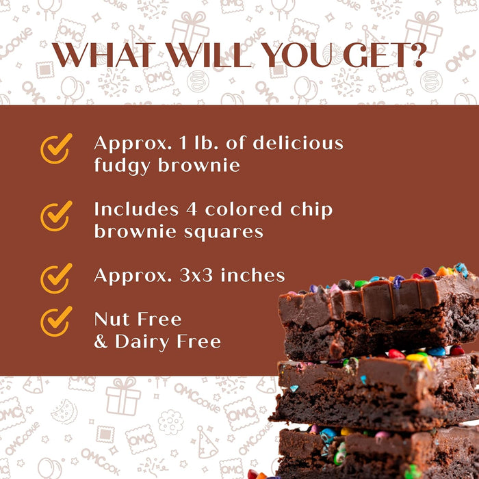 Gourmet Chocolate Brownies Gift Basket Cookie Gifts, Prime Corporate for Men Women Birthday Anniversary Get Well Soon | Nut Free