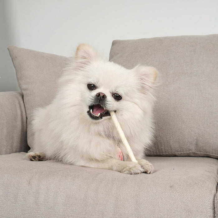 MON2SUN Dog Rawhide Twist Sticks Natural 5 Inch Thin Sticks Rawhide Chews Treats for Puppy and Small Dogs 120 Count