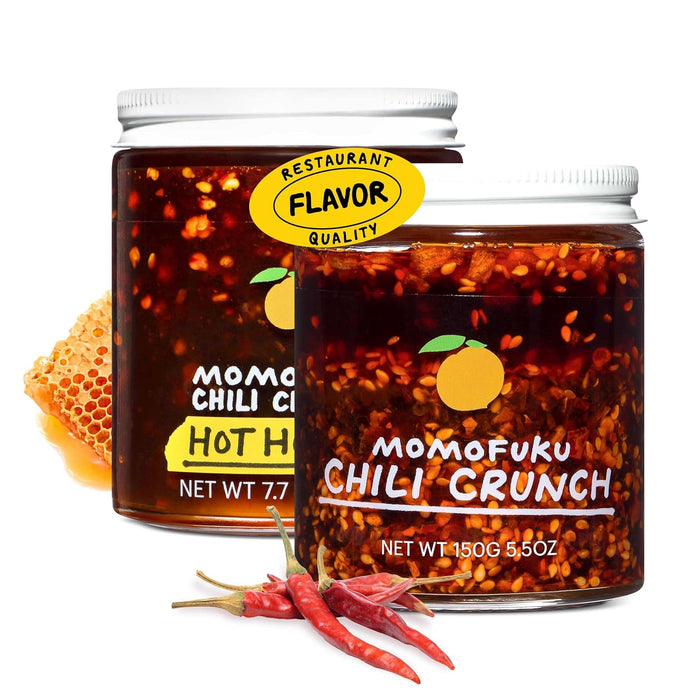 Momofuku Chili Crunch by David Chang, (5.5 Ounces), Chili Oil with Crunchy Garlic and Shallots, Spicy Chili Crisp