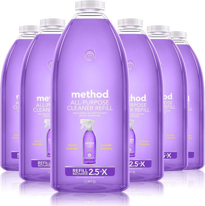 Method All-Purpose Cleaner Spray, French Lavender, Plant-Based and Biodegradable Formula Perfect for Most Counters, Tiles and More, 28 Fl Oz, (Pack of 1)