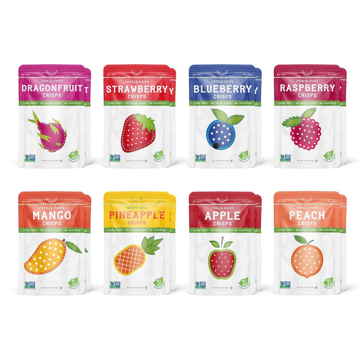 Nature’s Turn Freeze-Dried Strawberry Banana Crisps – Healthy, Gluten-Free, Crispy & Delicious, Plant-Based Snack, Ideal for Cereal, Smoothies, School Lunches, & On-the-Go, Bags of 6 (0.53 oz Each)