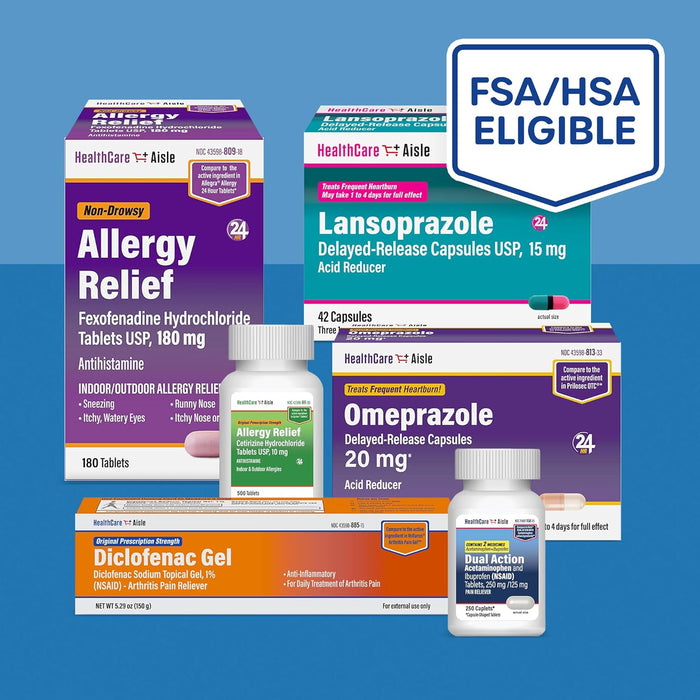HealthCareAisle Allergy Relief - Levocetirizine Dihydrochloride Tablets USP, 5 mg, 160 Tablets, Original Prescription Strength Allergy Medication, 24-Hour Relief, 80 Count (Pack of 2)