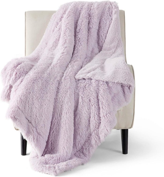 Bedsure GentleSoft Fluffy King Size Blanket for Bed, Faux Fur Fuzzy Minky Couture Warm Blanket for Winter, Thick Plush Sherpa Fleece Oversized Winter Bedding Cozy Gifts for Room, 108x90, Tie Dye Grey