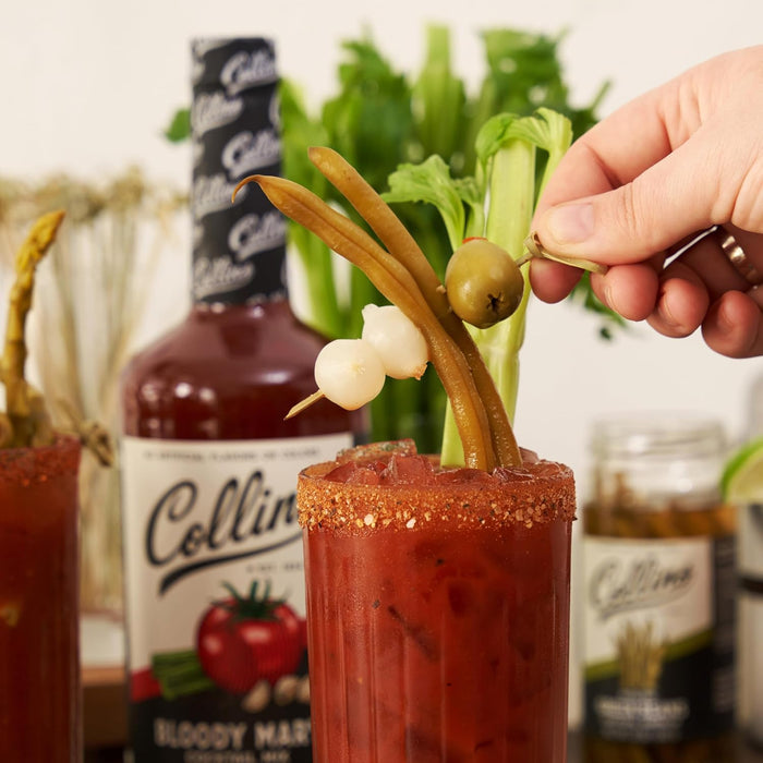 Collins Gourmet Snow White Cocktail Onion - Pickled Onion jar for Cocktails, Bloody Mary ingredients, Meat and Cheese Trays and Snacks - Pickled Onions 8oz