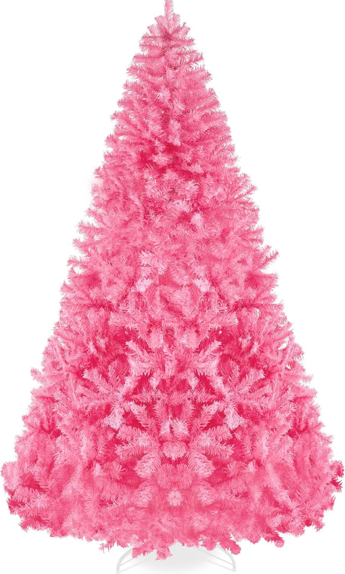 Best Choice Products Artificial Christmas Tree, 6ft Premium Unlit Hinged Design, Dense Branches Realistic Holiday Décor w/Easy Assembly, Base