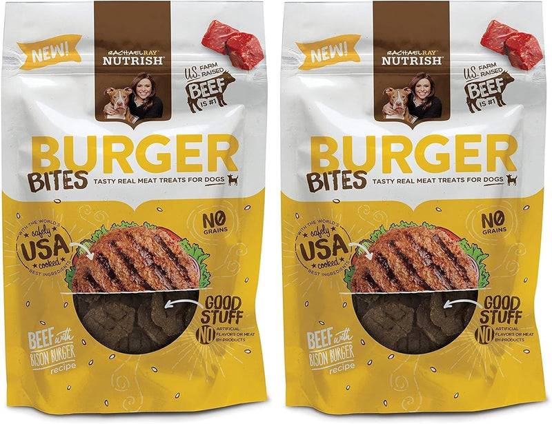 Nutrish Burger Bites Beef Recipe with Bison Premium Dog Treats, 12 oz. Pouch, Packaging May Vary (Rachael Ray)