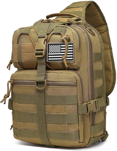 ATBP Tactical Sling Pack Big Crossbody Backpack Over Shoulder Bag Military for Men Hiking Outdoor Sport Gym