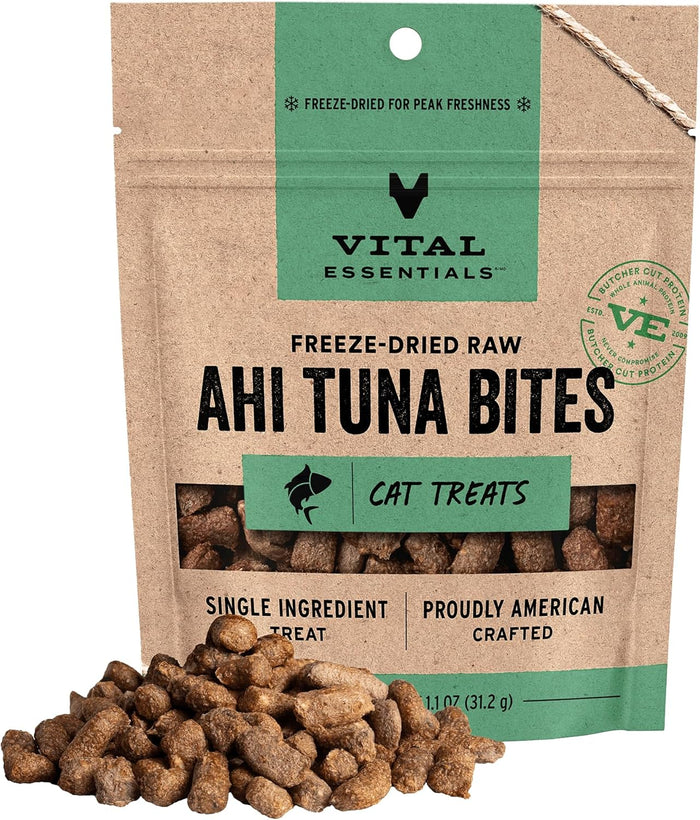 Vital Essentials Rabbit Bites Cat Treats, 0.9 oz | Freeze-Dried Raw | Single Protein | Grain Free, Gluten Free, Filler Free