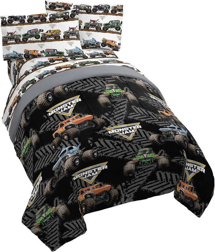 Jay Franco Marvel Avengers Team 4 Piece Twin Bed Set - Includes Reversible Comforter & Sheet Set - Super Soft Fade Resistant Polyester - (Official Marvel Product)