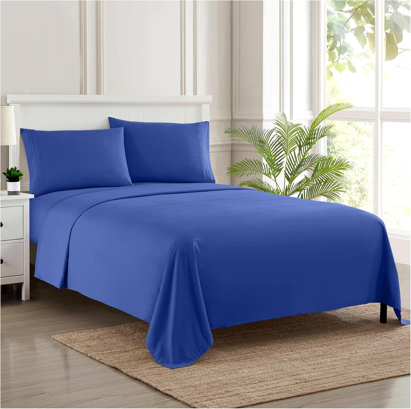 Full Size Sheet Sets - Breathable Luxury Sheets with Full Elastic & Secure Corner Straps Built In - 1800 Supreme Collection Extra Soft Deep Pocket Bedding Set, Sheet Set, Full, Red