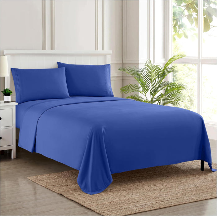 Full Size Sheet Sets - Breathable Luxury Sheets with Full Elastic & Secure Corner Straps Built In - 1800 Supreme Collection Extra Soft Deep Pocket Bedding Set, Sheet Set, Full, Red