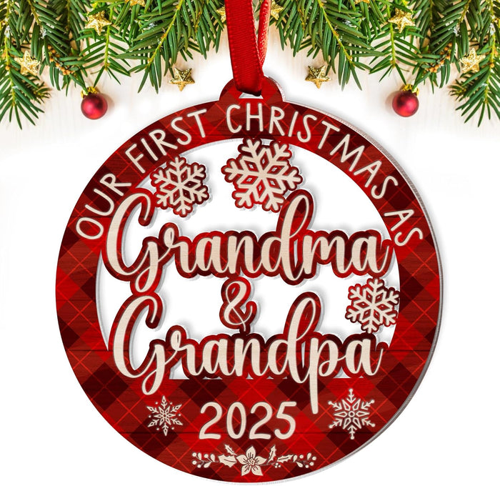 New Home Ornament 2025 – Glass Housewarming Christmas Ornament, Elegant Holiday Decoration for New Homeowners, First Home Keepsake Gift for Couples or Families