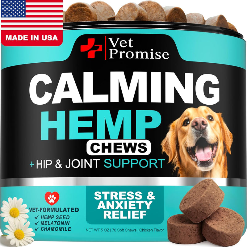 Vet Promise Glucosamine for Dogs - Hip and Joint Supplement for Dogs - Glucosamine Chondroitin - Joint Pain Relief Pills - MSM - Advanced Health Support Supplement - 120 Mobility Chews - Made in USA