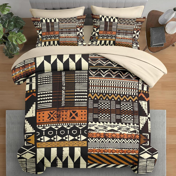 Comforter Set Queen Size, Mountain Pine Tree 7 Pcs Bedding for Kids and Adults, Natural Forest Landscape Bed Sheet Sets with Fitted Sheet 2 Pillowcases & 2 Shams