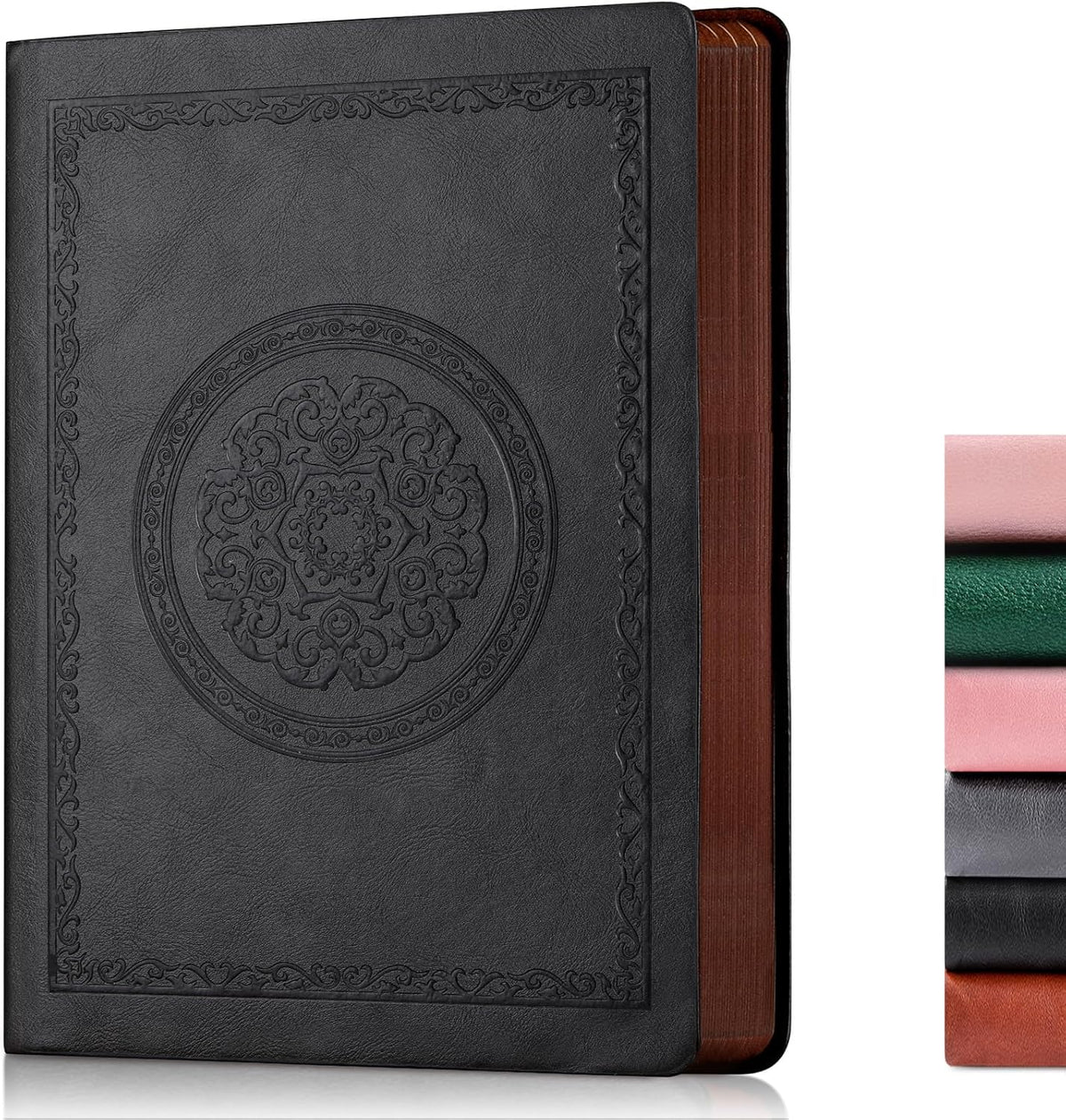 2026 Leather Vintage Journal Notebook,300 Pages,Leather Softcover Lined Journal Notebooks for Women Men,Notebook Journals for Writing Travel,Business,Office,5.7'' X 8.3'',Black