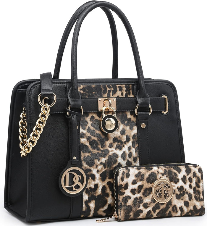 Dasein Handbags Purses Set for Women Top Handle Satchel Shoulder Bags Large Work Tote Bag with Matching Wallet